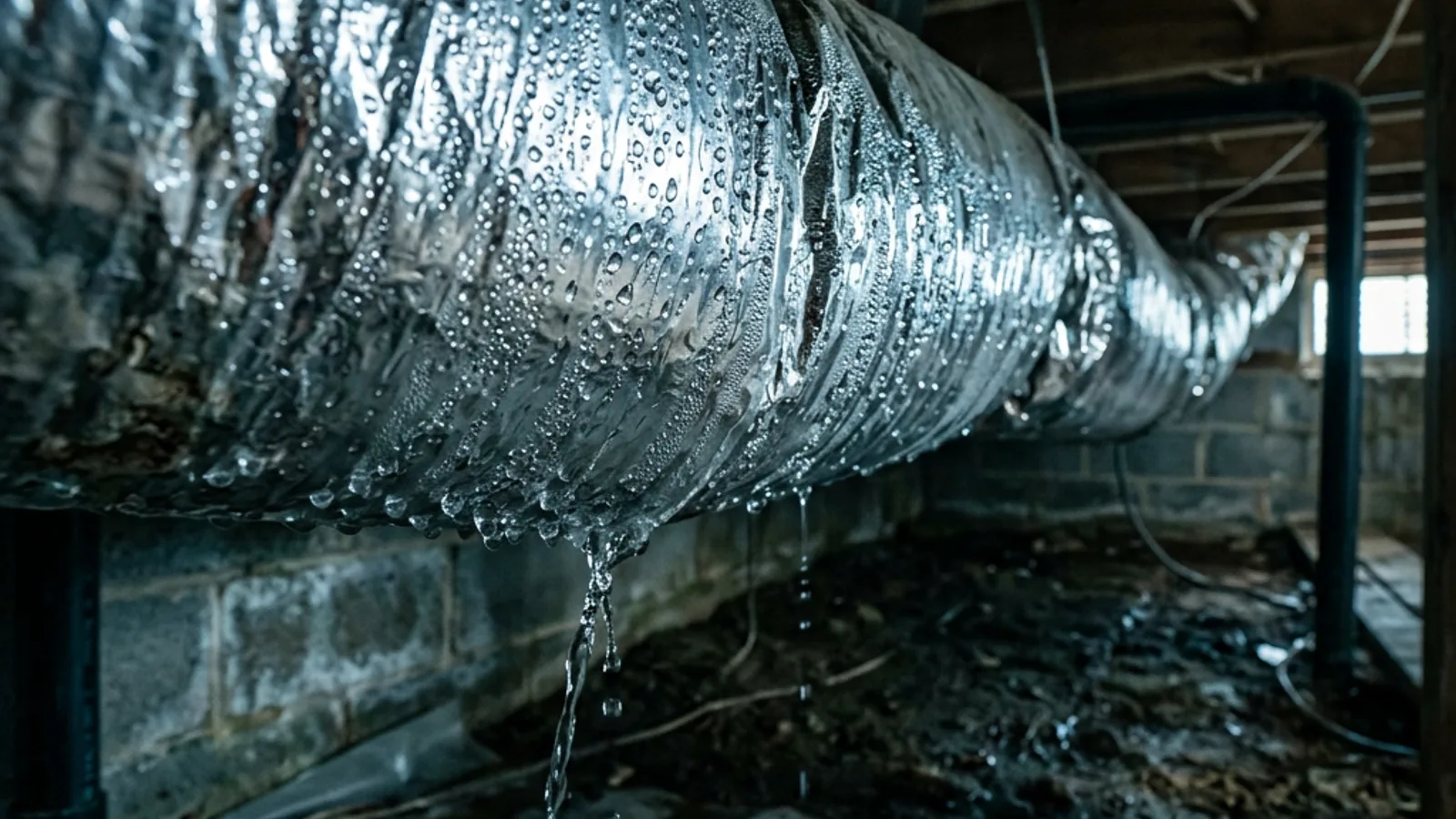 Sweating Ducts & Crawl Space Moisture: Air Duct Cleaning & Sealing Costs in Coastal Virginia Sweating Ducts & Crawl Space Moisture: Air Duct Cleaning & Sealing Costs in Coastal Virginia